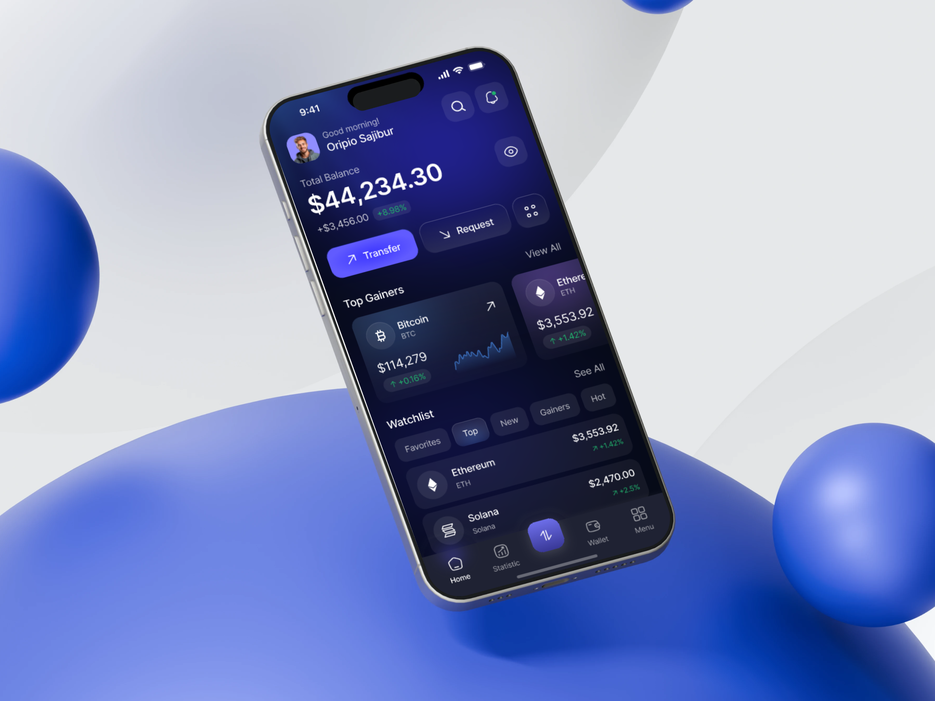Example of Finance Mobile App UI/UX Design