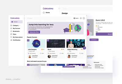 Educational Website UI Design – Learn Anywhere, Anytime clean interface courseplatform creative portfolio design educationalwebsite graphic design hotel booking onlinelearning studentdashboard ui uiux webdesign websitedesign