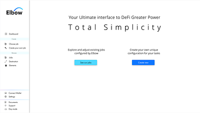 DeFy system crypto Web app design