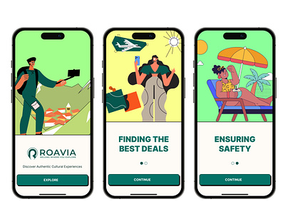 Travel App Onboarding Design adventure destination explore flight flight booking illustration mobile app mobile app onboarding mobile onboarding mobile ui onboarding onboarding ui travel agency trip onboarding trip planner ui users onboarding vacation vacation app