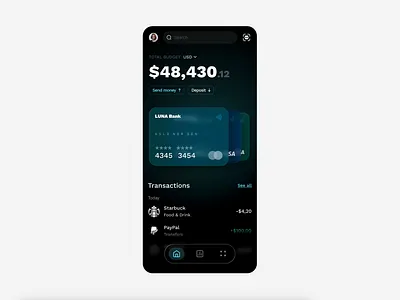 Smart Wallet – Where Wallet Meets Banking bankingapp financeux fintech mobileapp productdesign smartwallet uiux walletapp