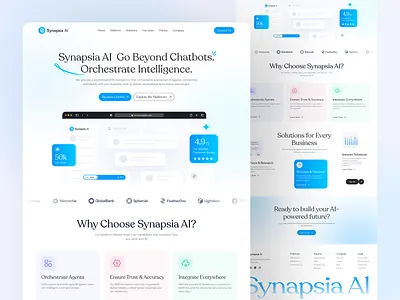 AI Chatbot Website Design ai ai landing page ai landing page design ai saas product ai website ai website design digitaldesign figma figma designer finance home landingpage moderndesign saas saas design saas landing page saas website techdesign uiux uiux designer