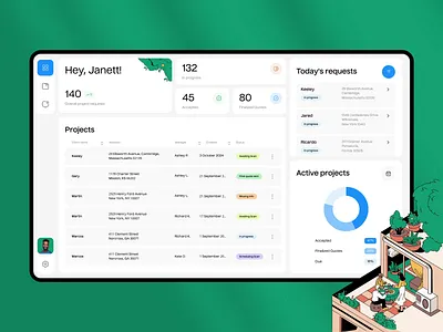Admin Dashboard Scroll — Manatee Energy design design studio graphic design illustration interaction interface landing landing page mobile ui ux web development webdesign website design