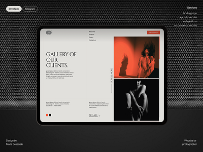 Gallery | website for a photographer photographer ui uiux uxui webdesign website