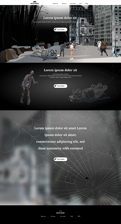 Crypto game information web page design illsutration uxui design