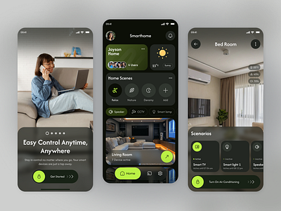 Smart Home Mobile App Design app design control home design ios luxary home mobile app mobile smart home product design samrt home smart home app ui design