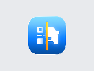 Car Check App Icon app app store aso blue branding car check design figma gradient graphic design icon illustration ios iphone mobile modern play market scanner ui ux