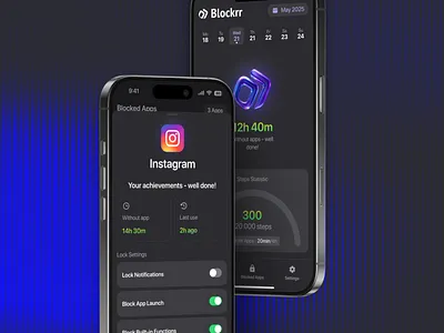 Mobile app design to block distracting apps app design apps design best app design design mobile app mobile app design modern app ui tracking app ui user interface ux visual design