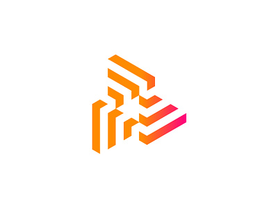 Geometric Logo Exploration abstract arrow blockchain brand identity branding concept flat geometric gradient graphic design growth isometric logo logo design minimal monogram negative space startup tech web3