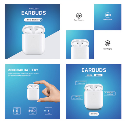 Product design - earbuds graphic design