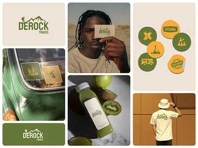 DeRock Travel — Branding for a Camping Company in Uzbekistan adventurebrand brandidentity branding camping customlogo ecolifestyle graphic design logo naturebranding travelbrand visualidentity
