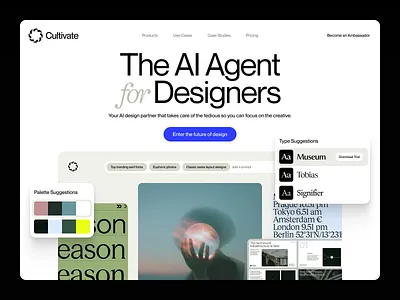 AI Agent ai ai agent brand brand identity branding graphic design landing page logo ui webflow website website design