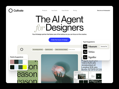 AI Agent ai ai agent brand brand identity branding graphic design landing page logo ui webflow website website design