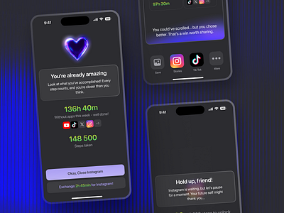 Blocked Apps Design for Mobile App app design best app design ios app design mobile app mobile app design mobile screens modern app ui product ui user interface ux visual design