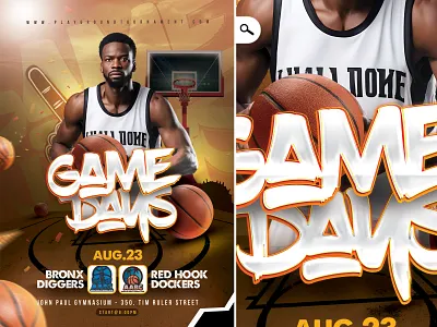 Basketball Game Days Flyer ball competition event special