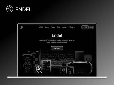 Endel | UX / UI | Science‑Backed Audio Wellness app design audio platform design focus relax ui ux web design wellness