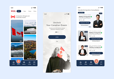 Mesto Mind — Immigration Consultation App UI app branding design graphic design logo typography ui ux