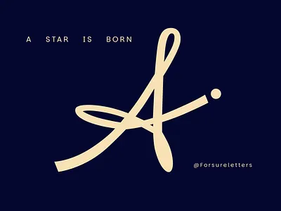 A/Star: For Sale a branding calligraphy custom forsale hidden infinitive lettering logomark script smart standout start strong symbol type unique wordmark