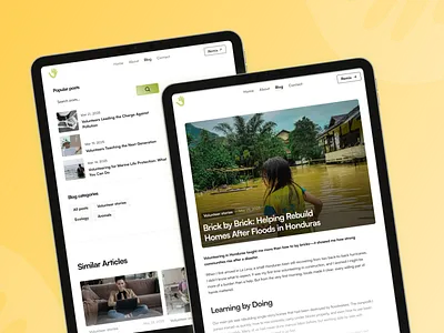 Hemplate - Framer template for volunteer organizations blog blog detailed page blog page blog post page cms framer framer template framer website responsive design volunteer
