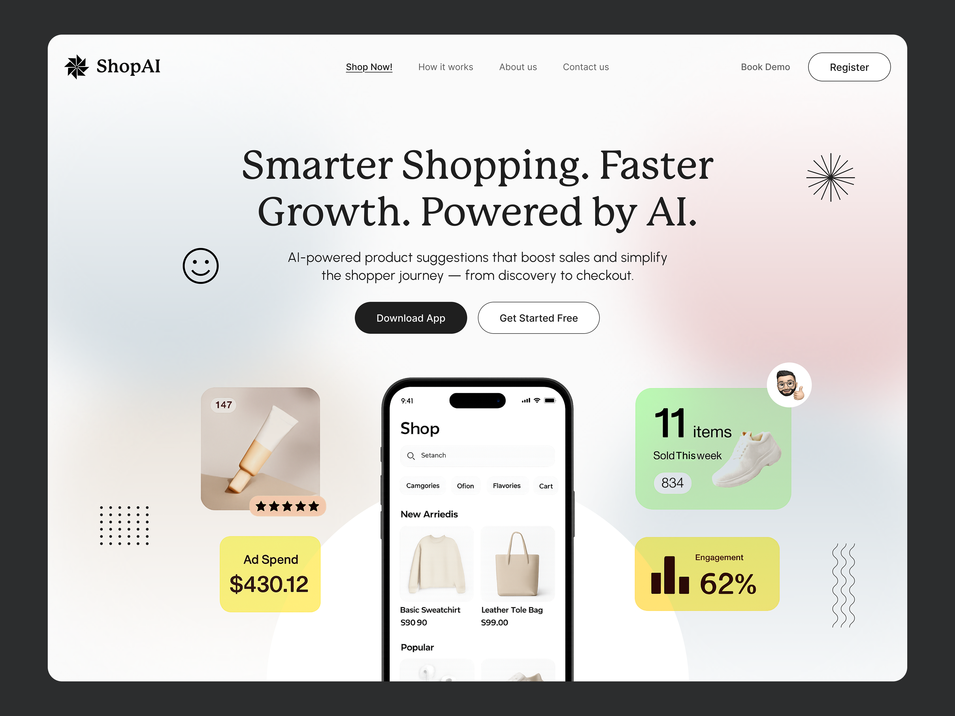 Example of Modern UX/UI & Website Design