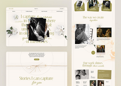 Portfolio website UI for lifestyle photographer elegant design exquisite exquisite ui family photograph flower ui hero section landing hero section landing page photograph photograph portfolio portfolio portfolio landing page portfolio ui portfolio website site portfolio ui wedding photograph weddings