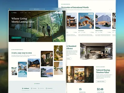 Velden - Real-estate Website design hero design imagery luxury minimal proptech real estate ui website