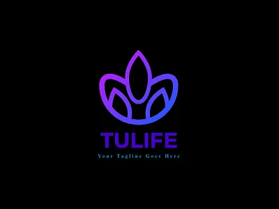Tulife flower logo design 3d bestdesign branding creative easly flower graphic design logo logodesign ui vector