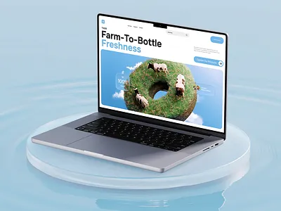 MooDern - Hero for Farm's LP animals blue cleandesign farm hero landingpage sky uiux webdesign
