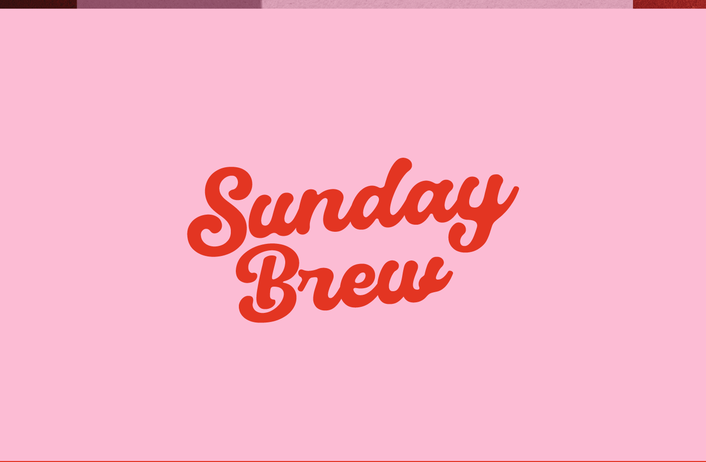 Sunday Brew Coffee/Cafe Branding brand identity brand identity designer branding cafe branding coffee brand identity coffee branding coffee logo graphic design illustration logo logo design logo designer packaging design pink logo retro retro logo script logo