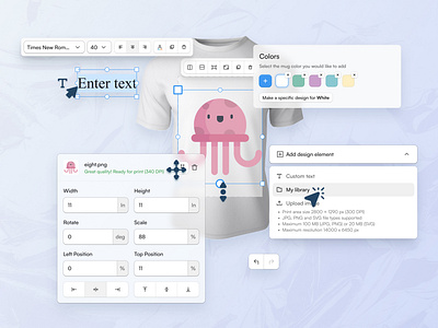 Customization of clothing - Editor builder clothing customization design e commerce editor interactions online builder online shopping print prototyping responsive ui ux web design