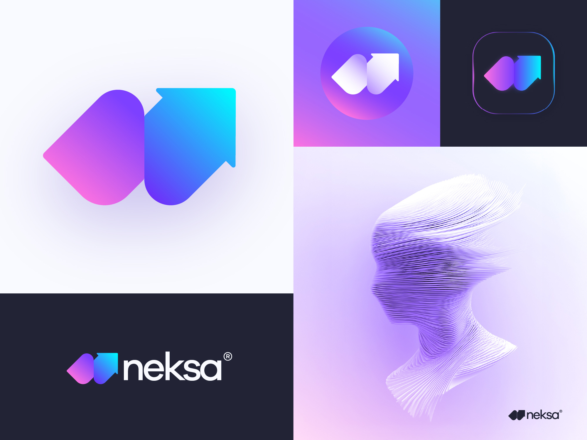 Folding Arrow Transformation Logo Concept for Ai, SaaS and Tech 3d a abs ai arrow blockchain future geometric gradient growth innovative letter n modern morph n logo next progress saas simple transform