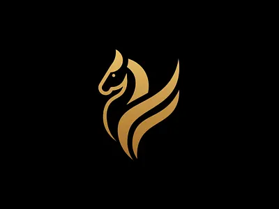Elegant Horse Logo animal emblem equestrian gold horse horse logo horse mascot iconic horse logo power regal symbol