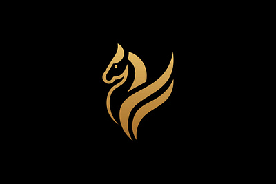 Elegant Horse Logo animal emblem equestrian gold horse horse logo horse mascot iconic horse logo power regal symbol
