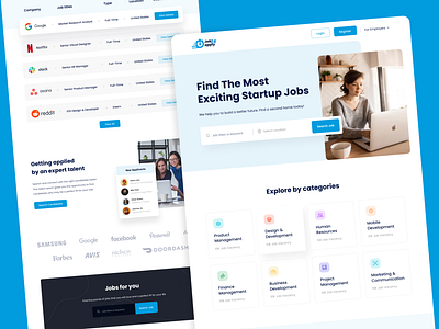 💼 Job4Apply – Startup Job Search Made Delightful appdesign branding creativedesign dashboarddesign design figma illustration minimaldesign mobiledesign moderndesign productdesign prototype ui uidesign ux uxdesign webdesign