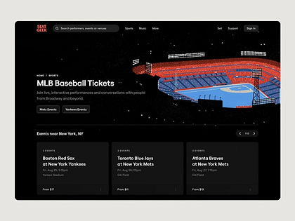 SeatGeek | MLB Baseball Tickets Page