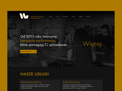 Разработка корпоративного сайта для агентства: WR Digital agency corporatesite development figma marketing poland ui uidesign ux uxdesign webdesign webdevelopment website агентство маркетинг маркетинговое агентство польша разработка