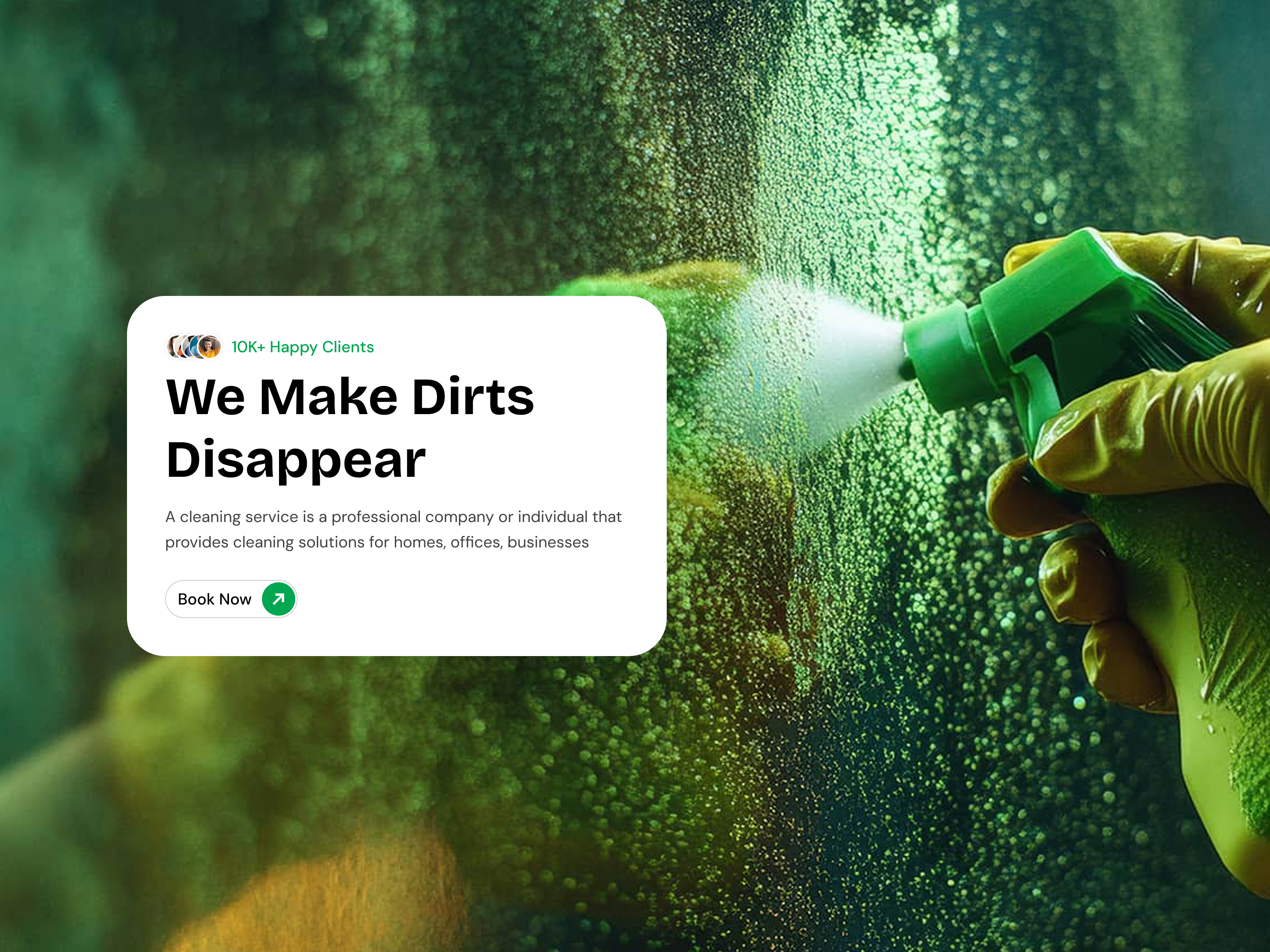 Clean & Impactful Hero Section for Cleaning Service Website banner calltoaction cleaningservice cleanui designinspiration figmadesign herobanner herosection homeservice idea ideas landingpage layout minimaldesign ui uidesign webdesign