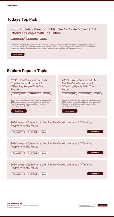 Blog Page v2 blog ui ux website