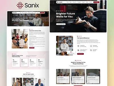 Sanix — Addiction Recovery & Rehabilitation Elementor Template addiction addiction center charity clinic drug rehab elementor health health care hospital landing page landingpage medical rehab rehabilitation therapy trauma ui webdesign wellness wordpress