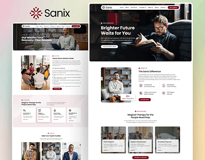 Sanix — Addiction Recovery & Rehabilitation Elementor Template addiction addiction center charity clinic drug rehab elementor health health care hospital landing page landingpage medical rehab rehabilitation therapy trauma ui webdesign wellness wordpress