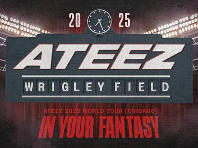 ATEEZ 2025 World Tour Wrigley Field Creative ateez branding chicago chicago cubs concert photography typography wrigley field