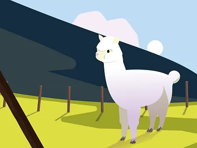 Llama animal animales graphic design illustration ilustrator llama montaña naturaleza nature vector