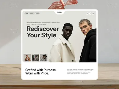 Ecommerce landing page 2025 clotheswebsite ecommerce figma figmadesign glasseffect herosection landingpage trending uiux userinterface websitedesign