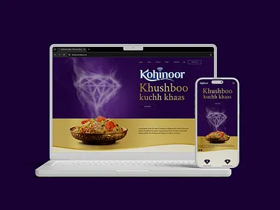 Adani ( Kohinoor Rice ) biriyaniwebsite packaging website ricewebsite website
