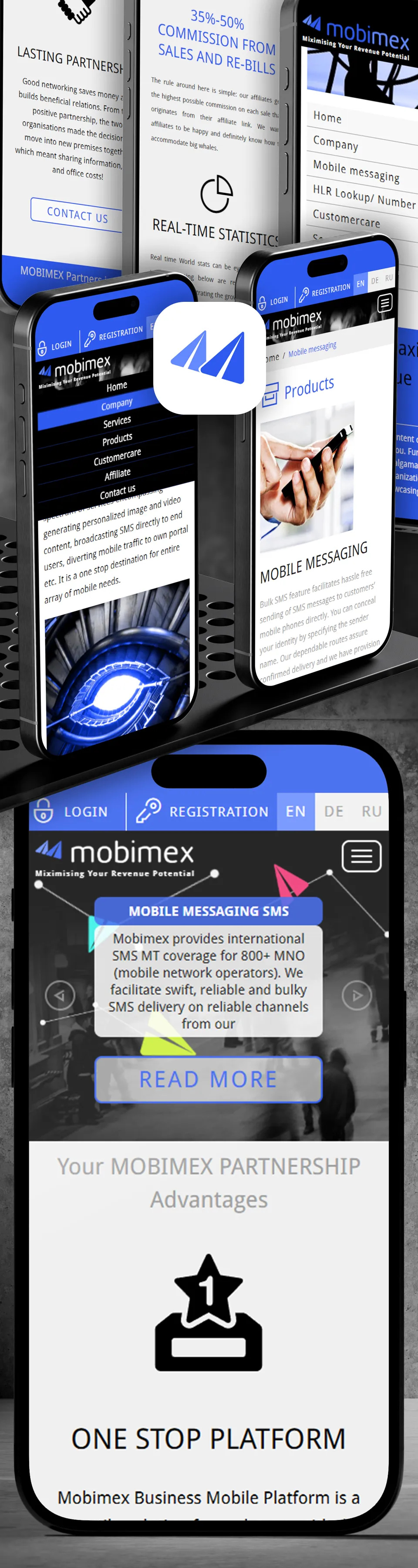 Mobimex — Broadcasting SMS Directly to End Users design development graphic design ui ui design ux ux design web web design web development webdesign