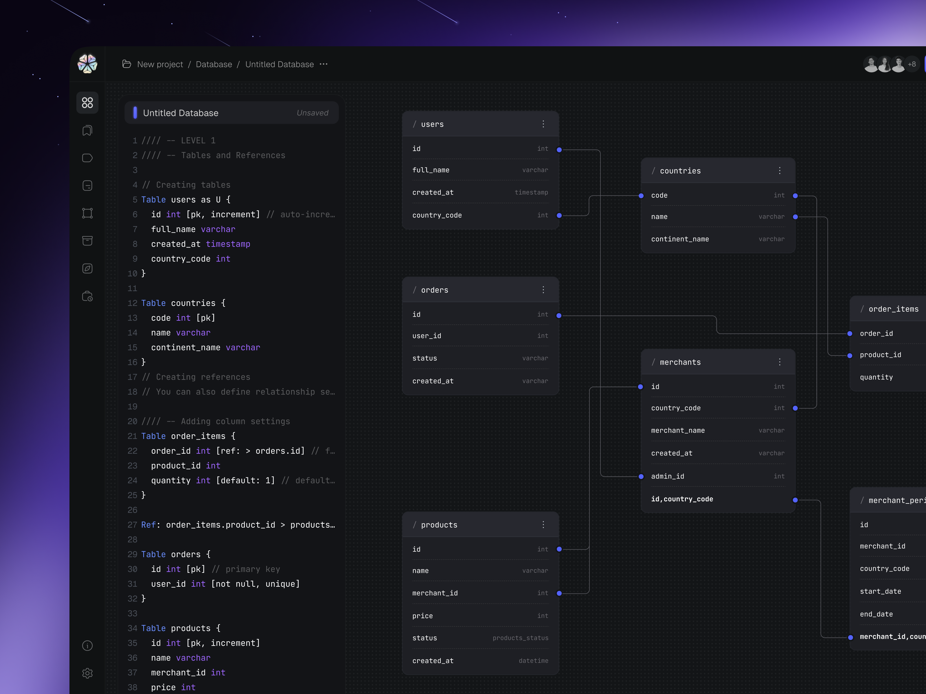 Hexora – Database Schema Builder ai data design database database schema database tools database visualization db designer dev tools devops postgres product design productivity tools saas saas app schema builder software tools system design tech branding tech startup ui ux inspo