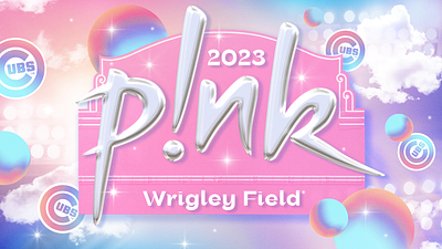 Pink! Wrigley Field Concert Creative branding chicago cubs chrome concert photography pink typography wrigley field