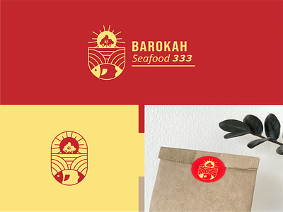 Barokah Seafood Logomark app branding design graphic design illustration logo logo design vector