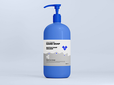 Bottle Pump Hand Soap Mockup 3d 3d mockup 3d product 3d rendering bottle pump branding branding mockup design graphic design graphic mockup hand soap logo mockup mrfauzi product rendering psd realistic mockup realistic product rendering