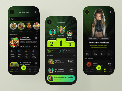 Fitness Goal Checker app awesome design dark mode design fitness graphic design ui ux